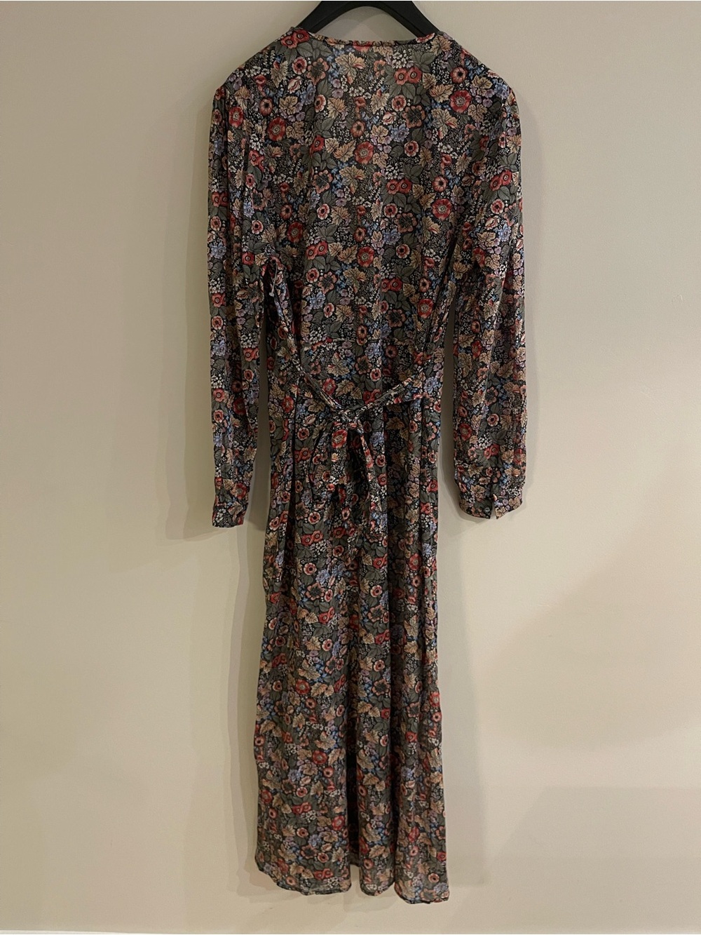 DOEN Charleston Floral Long Sleeve Cotton Maxi Dress Wildberry Thicket Size L - Picture 8 of 16